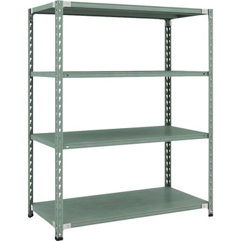 セミボルトレス軽量棚 (150kgタイプ、高さ1500mm) 4段 TRUSCO