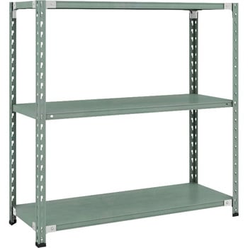 セミボルトレス軽量棚 (150kgタイプ、高さ1200mm) 3段 TRUSCO