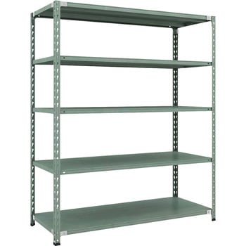 セミボルトレス軽量棚 (150kgタイプ、高さ1800mm) 5段 TRUSCO