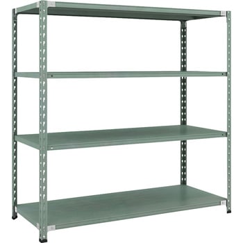 セミボルトレス軽量棚 (150kgタイプ、高さ1500mm) 4段 TRUSCO