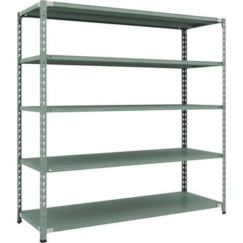 セミボルトレス軽量棚 (150kgタイプ、高さ1800mm) 5段 TRUSCO