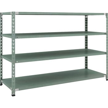 セミボルトレス軽量棚 (150kgタイプ、高さ1200mm) 4段 TRUSCO