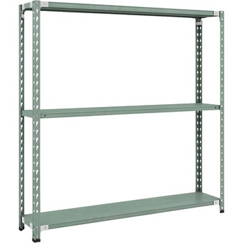 セミボルトレス軽量棚 (150kgタイプ、高さ1500mm) 3段 TRUSCO