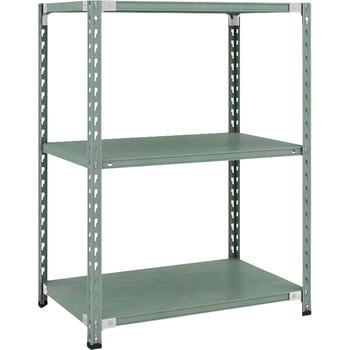 セミボルトレス軽量棚 (150kgタイプ、高さ1200mm) 3段 TRUSCO