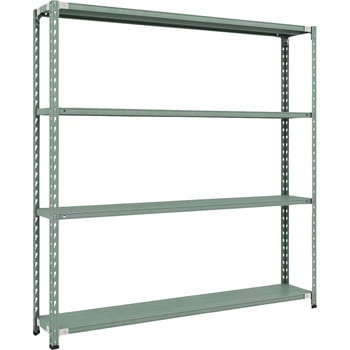 セミボルトレス軽量棚 (150kgタイプ、高さ1800mm) 4段 TRUSCO