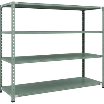 セミボルトレス軽量棚 (150kgタイプ、高さ1500mm) 4段 TRUSCO