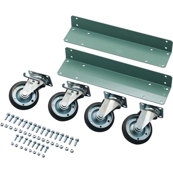 中量ボルト式棚R3型 用キャスターユニット ゴムキャスター TRUSCO