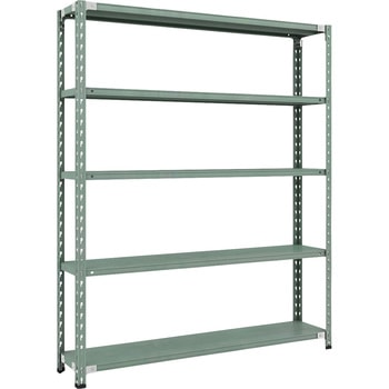 セミボルトレス軽量棚 (150kgタイプ、高さ1800mm) 5段 TRUSCO