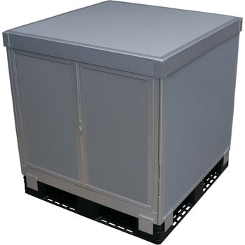 段積み可能アルミ枠ボックス スタックカーゴ (2面観音扉+2面パネル