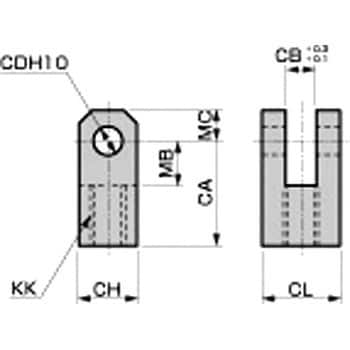 CMK2-FA-20-50-T3H-H-Y タイトシリンダ CMK2シリーズ ロッド側フランジ