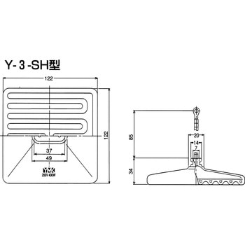 遠赤外線放射セラミックヒーター中空タイプ ヤマキ電器