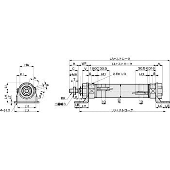 CMK2-LB-20-150-T3H-D-I タイトシリンダ CMK2シリーズ 軸方向フート形