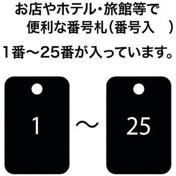 スチロール番号札(長方形) オープン工業