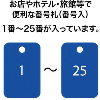 スチロール番号札(長方形) オープン工業