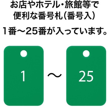 スチロール番号札(長方形) オープン工業