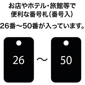 スチロール番号札(長方形) オープン工業