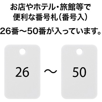 スチロール番号札(長方形) オープン工業