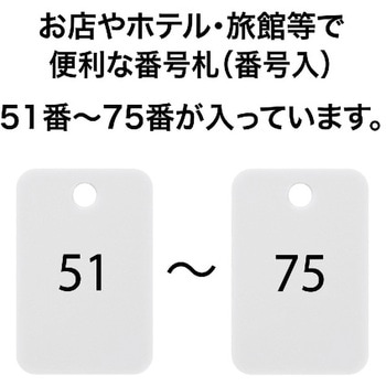 スチロール番号札(長方形) オープン工業