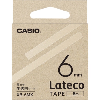 【新品】（まとめ） カシオ ラベルライター Lateco 詰め替え用テープ 6mm 水色テープ 黒文字 【×5セット】