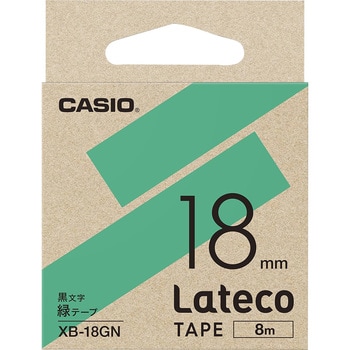 【新品】（まとめ） カシオ ラベルライター Lateco 詰め替え用テープ 18mm 黄緑テープ 黒文字 【×3セット】
