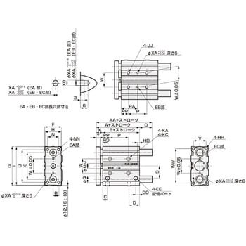 ＣＫＤ ガイド付シリンダ ころがり軸受 ＳＴＧ １２パイ STG-B-12-30