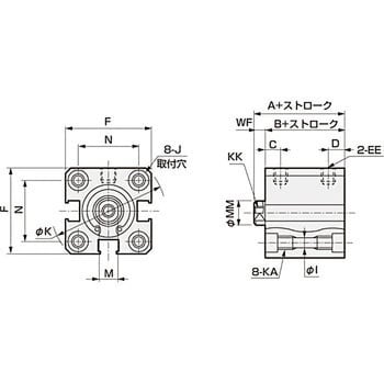 スーパーコンパクトシリンダ SSD2 複動・片ロッド形 CKD コンパクト