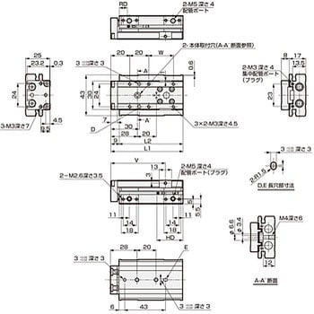 CKD リニアスライドシリンダ LCR 複動形 LCR-8-