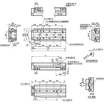 リニアスライドシリンダ LCR 複動形 LCR-10～ CKD ガイド付シリンダ