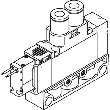 CKD パイロット式5ポート弁 ダイレクト配管 4GA310R-C8-E2-3-