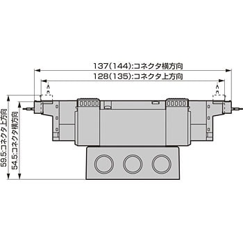 パイロット式5ポート弁 ベース配管 4GBシリーズ