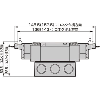 パイロット式5ポート弁 ベース配管 4GBシリーズ