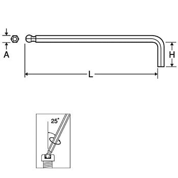ボールポイントレンチロングタイプ トップ工業