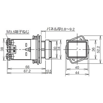 Φ30シリーズ パイロットライト LED照光(長角形・記名式) IDEC(和泉電気)