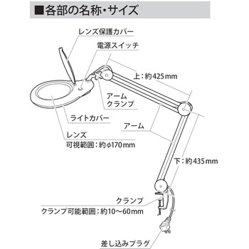 アーム式LED拡大鏡 新潟精機(SK)