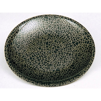 丸皿 黒石目ゴールド - ニシキ