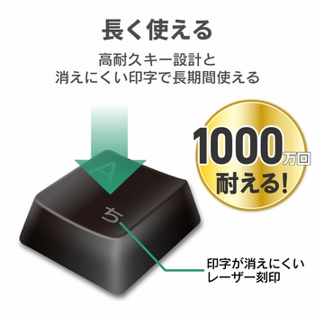 ワイヤレスキーボード 無線 メンブレン コンパクトサイズ マウス付 3ボタン ブラック エレコム