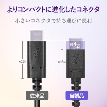 MPA-ACS12NBK USBケーブル A-C USB2.0 認証品 高耐久 タイプC