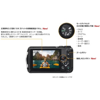 一部予約販売】 RICOH カメラ 防水 デジタルカメラ WG-30 オレンジ