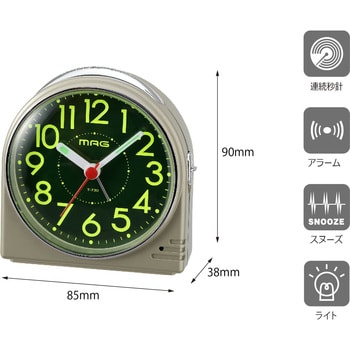 T-730 CGM-Z MAG 目覚まし時計 蛍 MAG(ノア精密) アナログ - 【通販モノタロウ】