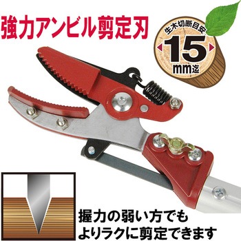 強力剪定伸縮高枝切鋏2段 千吉