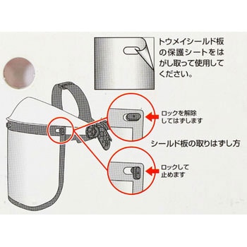 刈払機用防災面用替 シールド セフティー3