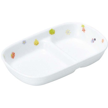 リ・おぎそ 子ども食器シリーズ 角仕切皿 EBM