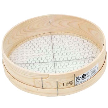 木製砂フルイ(丸型) 35cm 千吉