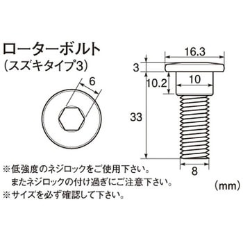 ステンレス製ローターボルト K-CON(キタコ)