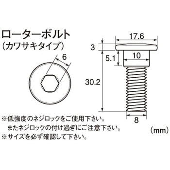 ステンレス製ローターボルト K-CON(キタコ)