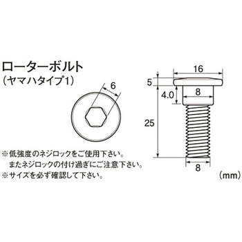 ステンレス製ローターボルト K-CON(キタコ)