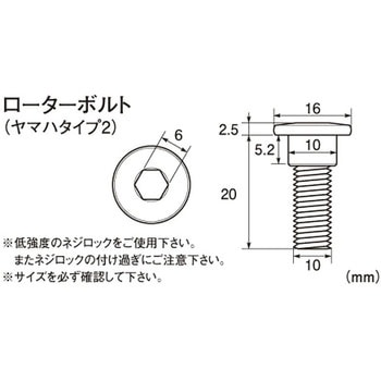 ステンレス製ローターボルト K-CON(キタコ)