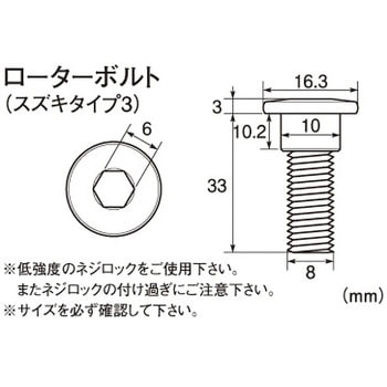 ステンレス製ローターボルト K-CON(キタコ)