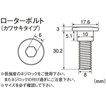 ステンレス製ローターボルト K-CON(キタコ)