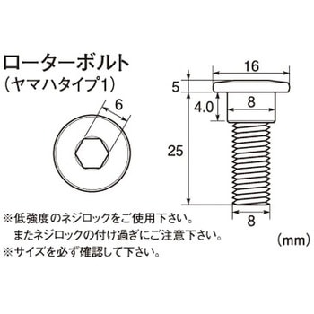 ステンレス製ローターボルト K-CON(キタコ)